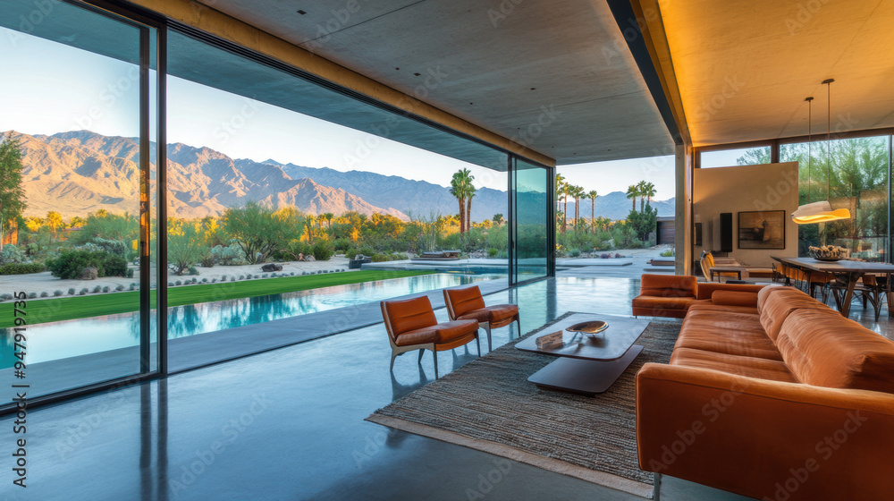 Fototapeta premium Modern Desert Home.