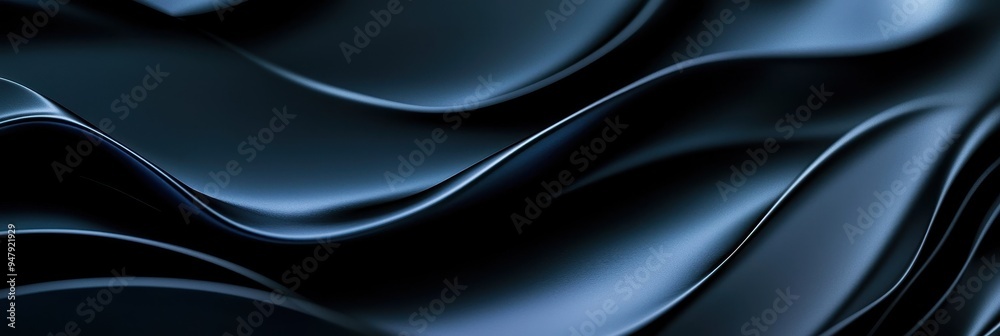 Dark Flowing Fabric with Shiny Highlights, Minimalist Background for Elegant and Sophisticated Design Projects Dark Flowing Fabric with Shiny Highlights, Minimalist Background for Elegant and Sophisticated Design Projects