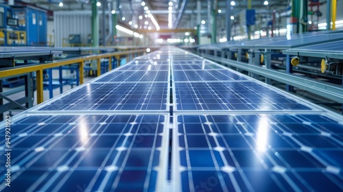 Renewable Energy Revolution Solar Panel Assembly Line in Action