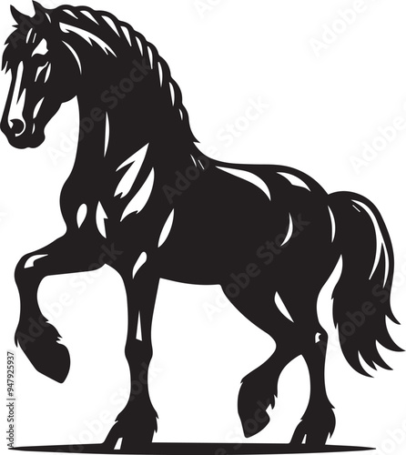 Horse Silhouette Vector icon, horse silhouette Vector illustration