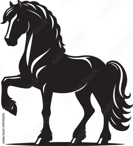 Horse Silhouette Vector icon, horse silhouette Vector illustration