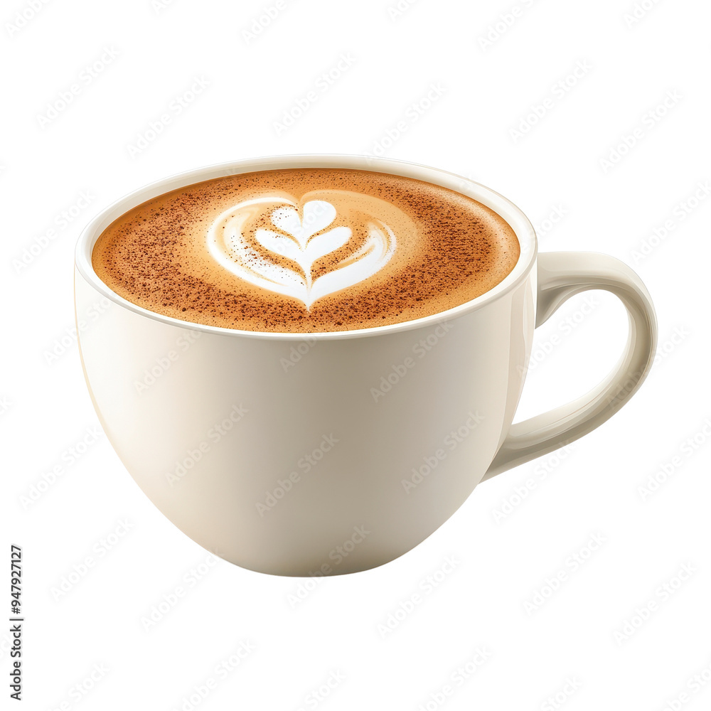 Obraz premium A beautifully crafted cup of coffee with intricate latte art, perfect for coffee lovers and barista enthusiasts.
