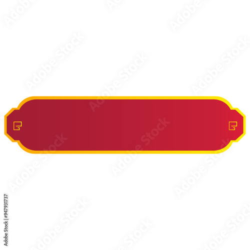 Chinese Border Frame with Oriental Design Concept. Vector Illustration