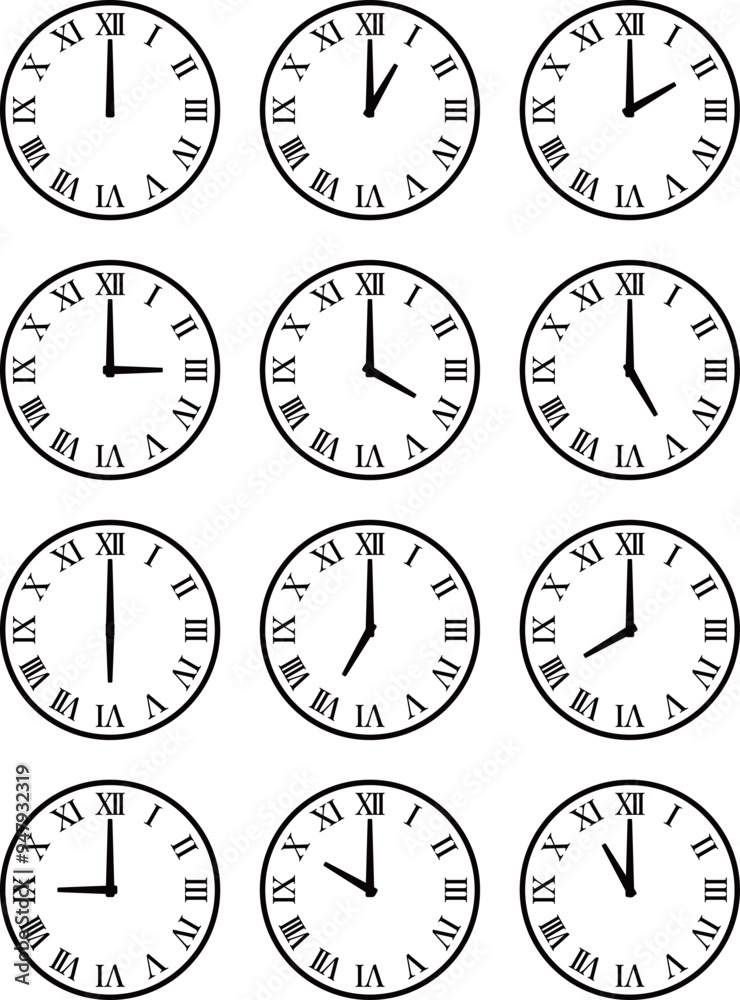 時計のアイコンセット 時計のアイコンセット