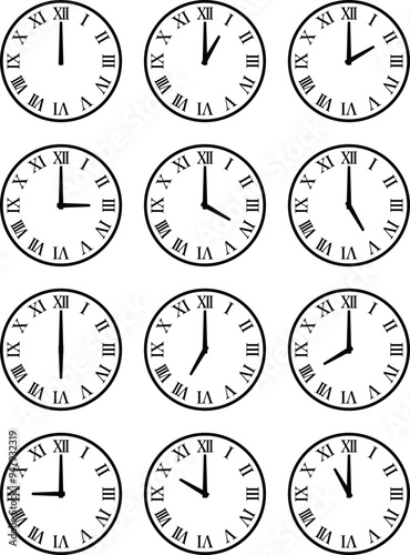 時計のアイコンセット
