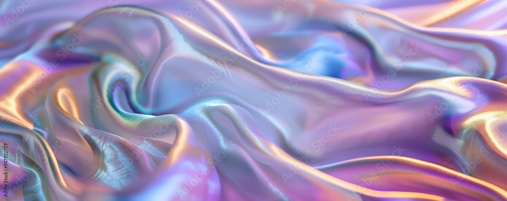 Vibrant Abstract Silk Fabric with Soft Waves Vibrant Abstract Silk Fabric with Soft Waves