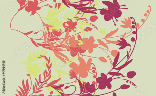 Floral pattern design art work photo