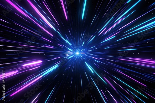 Vibrant cosmic light speed illustration