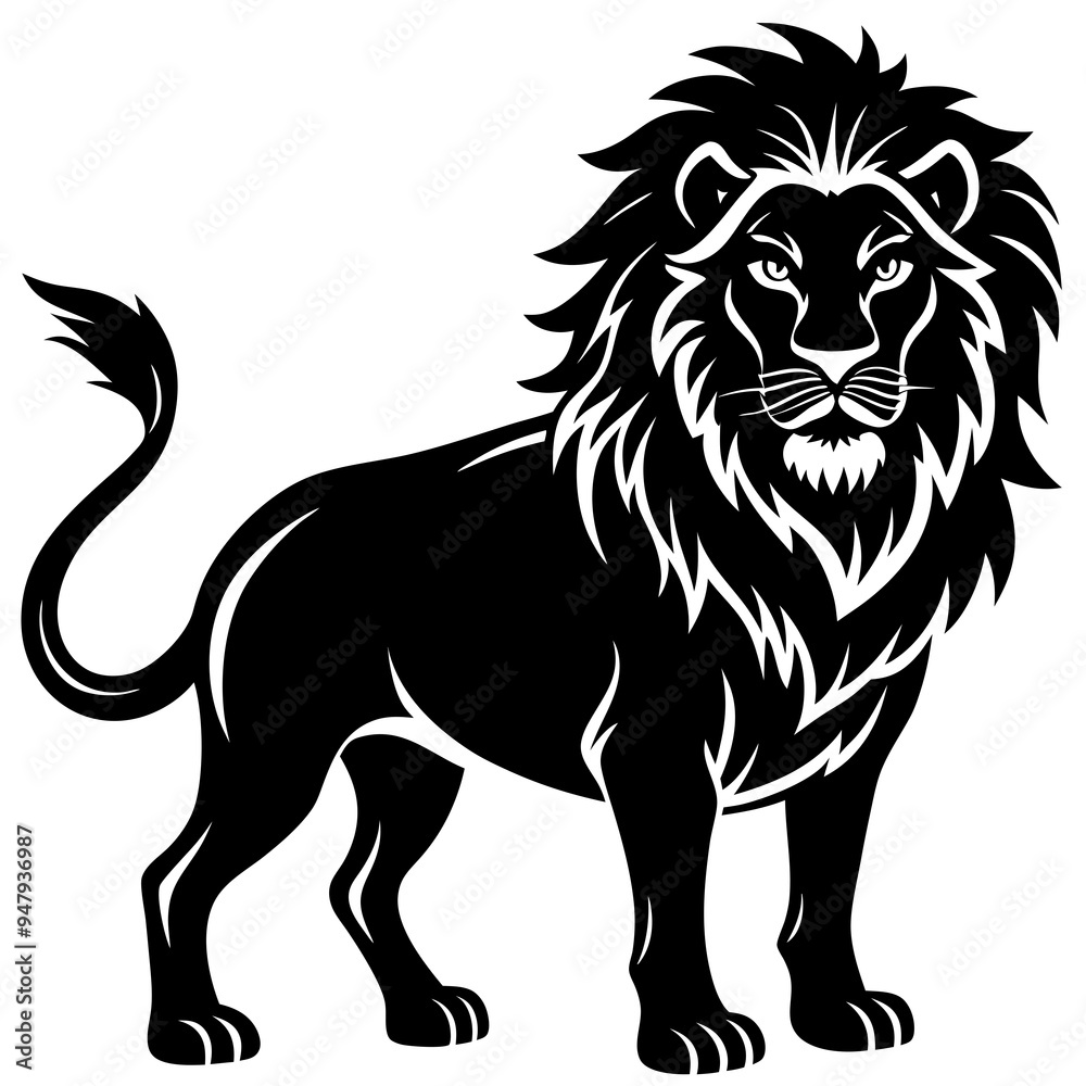 Lion Silhouette Black Vector Lion Silhouette Black Vector