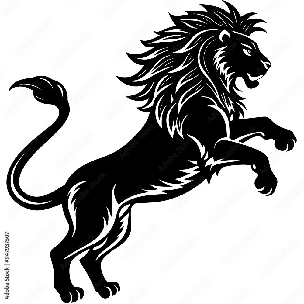 Lion Silhouette Black Vector Lion Silhouette Black Vector