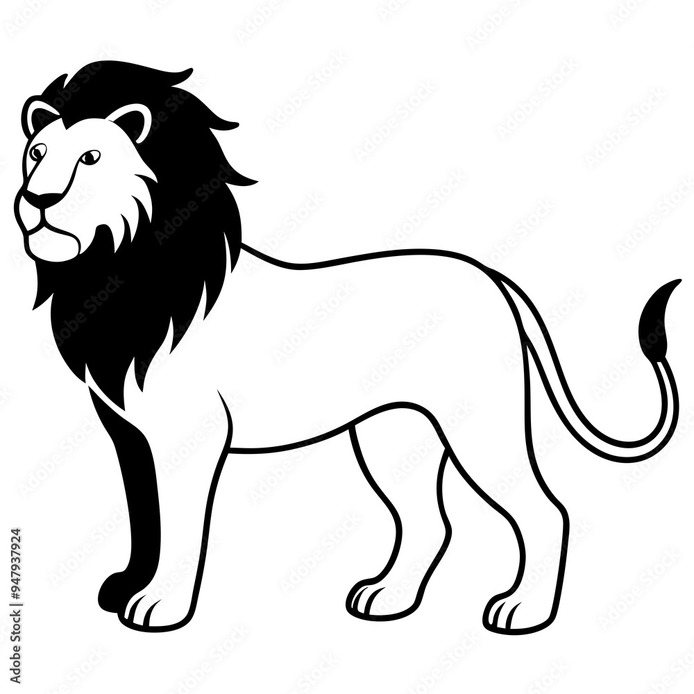 Lion Silhouette Black Vector Lion Silhouette Black Vector