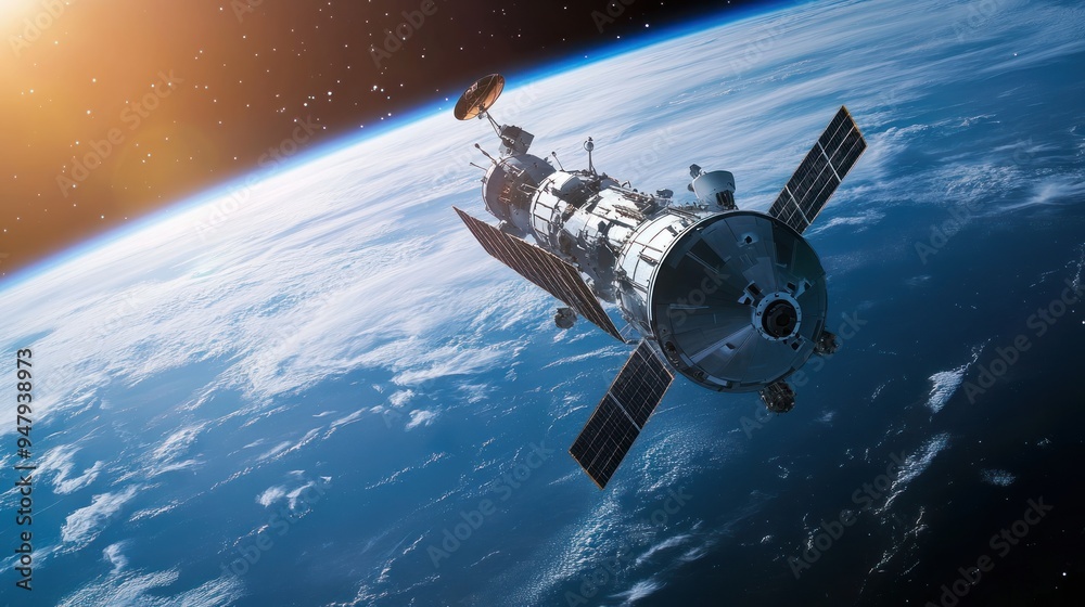 Spacecraft Orbiting Earth