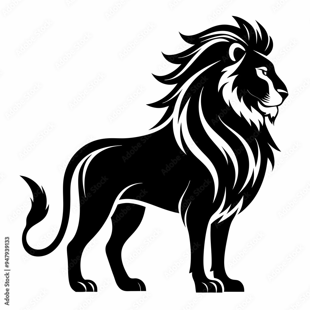 Lion Silhouette Black Vector Lion Silhouette Black Vector