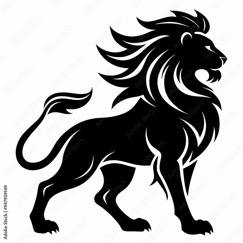 Lion Silhouette Black Vector Lion Silhouette Black Vector