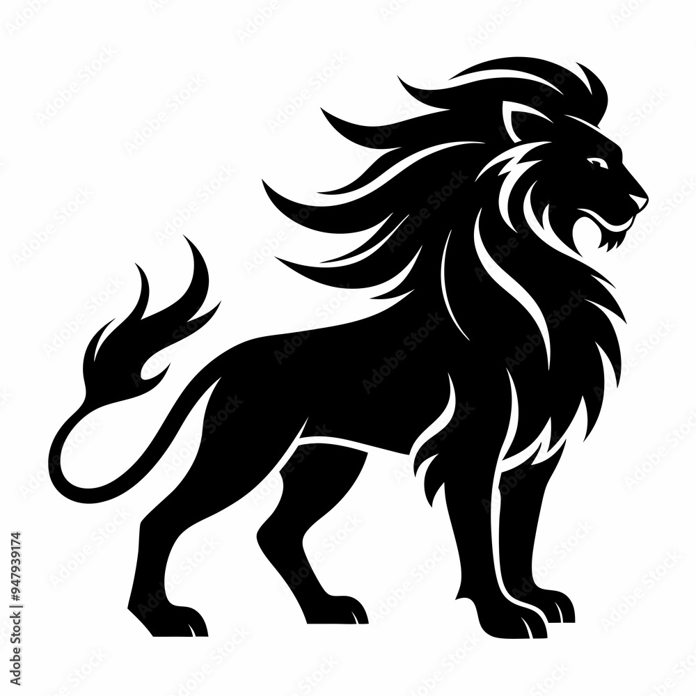 Lion Silhouette Black Vector Lion Silhouette Black Vector