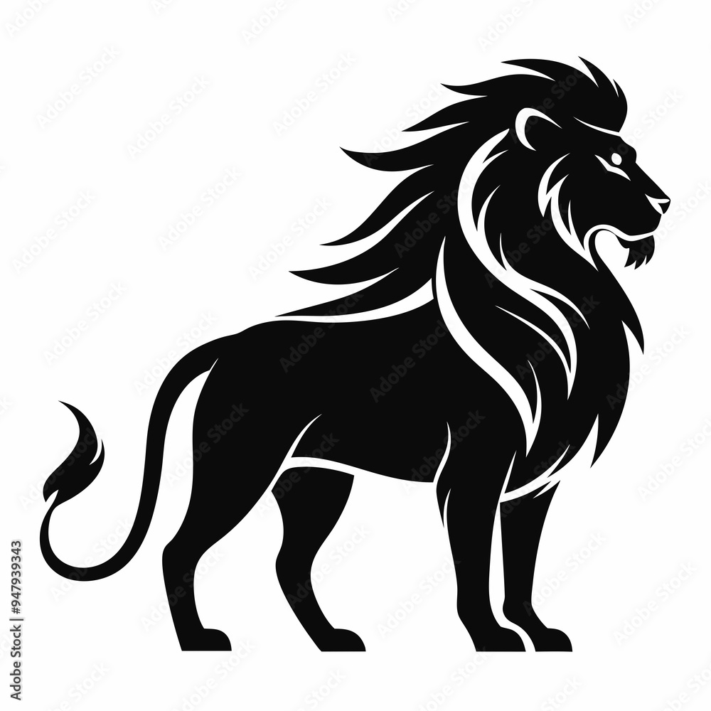 Lion Silhouette Black Vector Lion Silhouette Black Vector