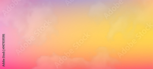 Modern colorful gradient background with clouds