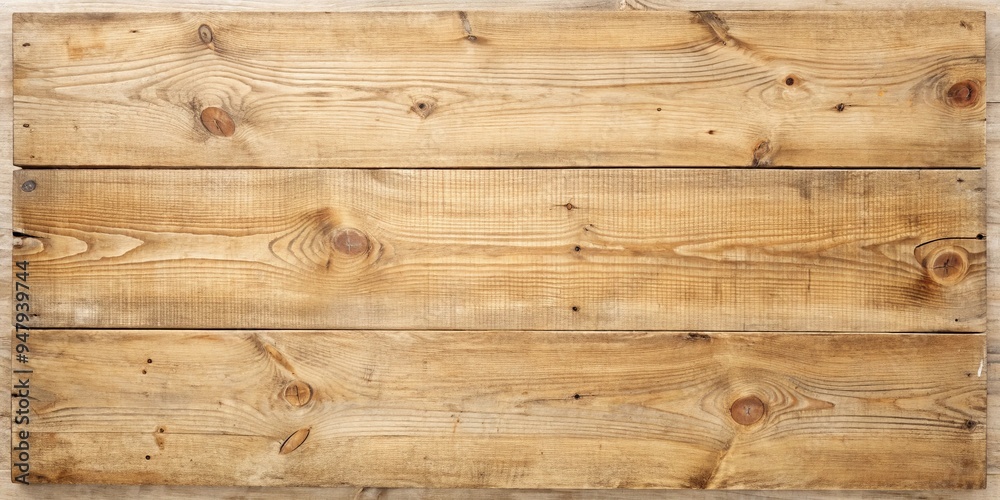 Naklejka premium Light brown wooden plank with rustic texture, wood, brown, texture, background, rustic, vintage, aged, weathered, rough