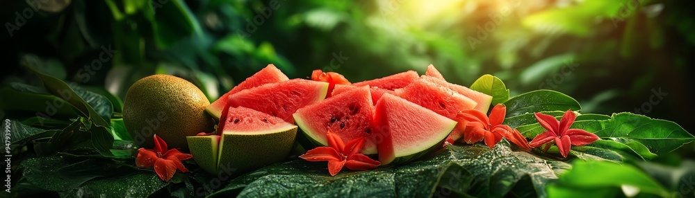 A beautifully arranged fruit platter featuring neatly sliced guava