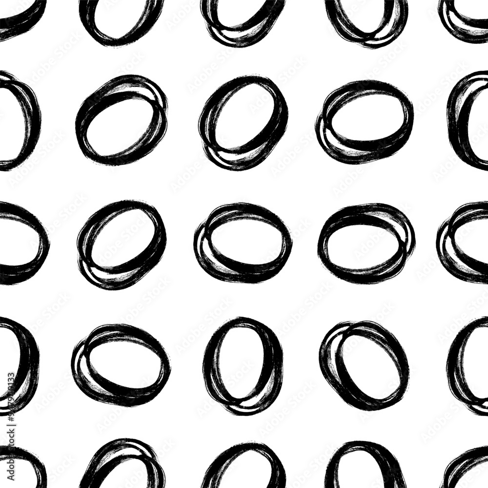 Seamless pattern with sketch circles shape Seamless pattern with sketch circles shape