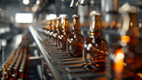 Wallpaper Mural Craft Beer Bottling Line Precision and Perfection Captured in Closeup Detail Torontodigital.ca