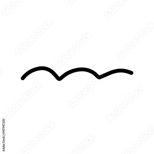 Waves line set. Wave ornament pattern. Set of wavy zigzag lines. Wave thin line background. Vector zigzag and wavy horizontal underline. Vector illustration