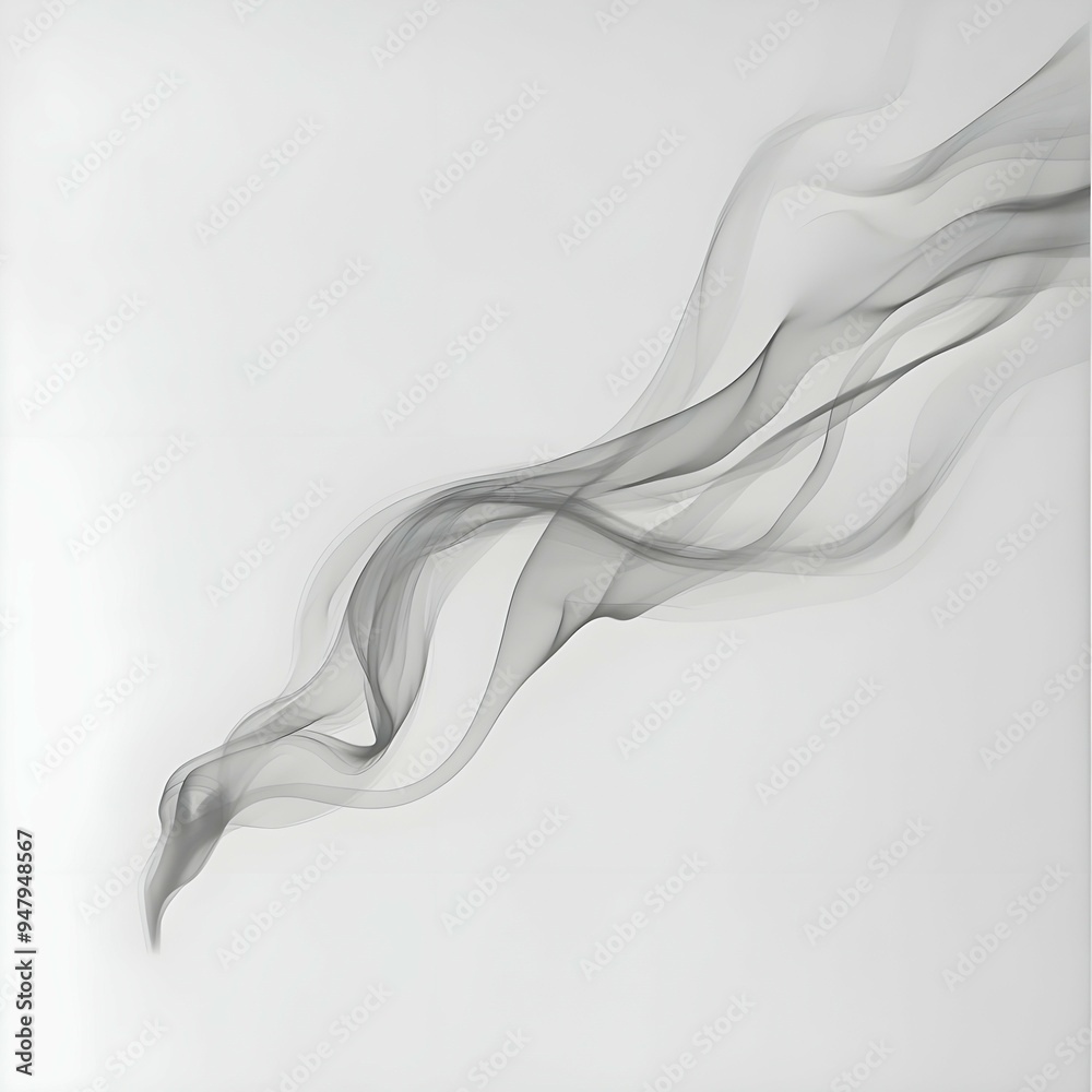 Black & white soft smoke with an abstract background: Copy space, Generative AI Black & white soft smoke with an abstract background: Copy space, Generative AI