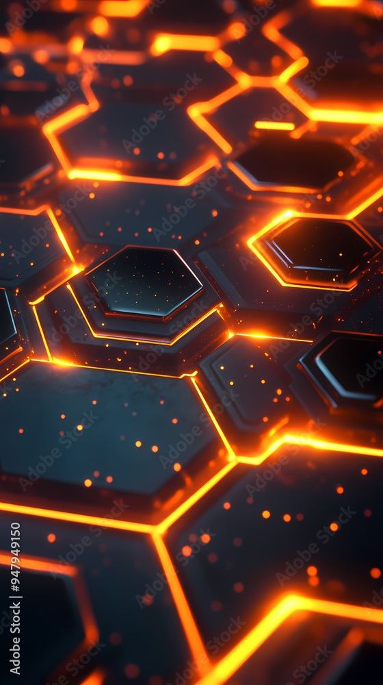 Flame effect hexagon pattern Flame effect hexagon pattern
