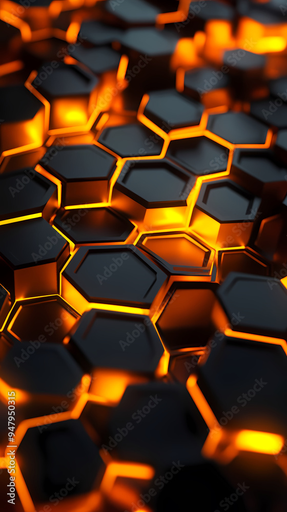 Flame effect hexagon pattern Flame effect hexagon pattern
