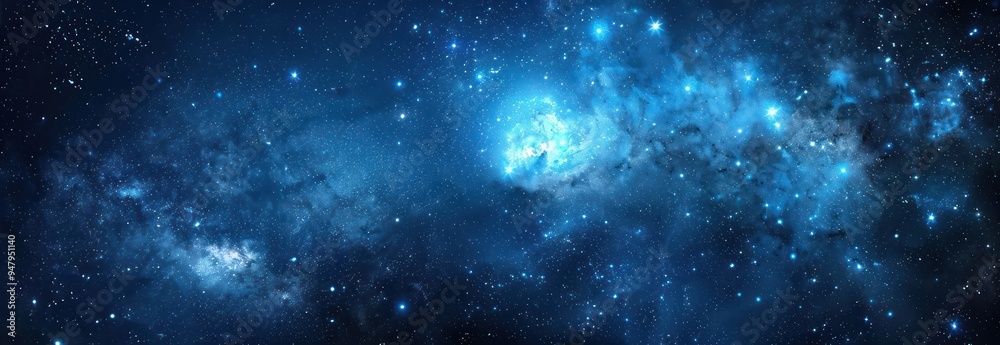 Obraz premium Cosmic Nebula in a Night Sky