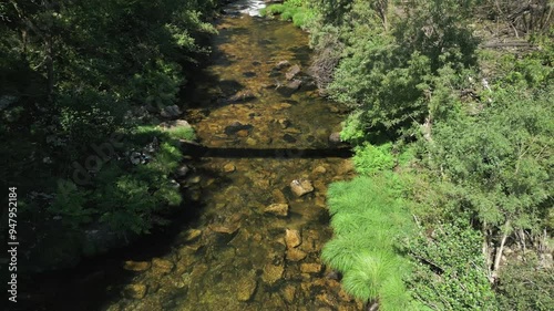 River Lerez And Bridge In Pontevedra. Aerial photo