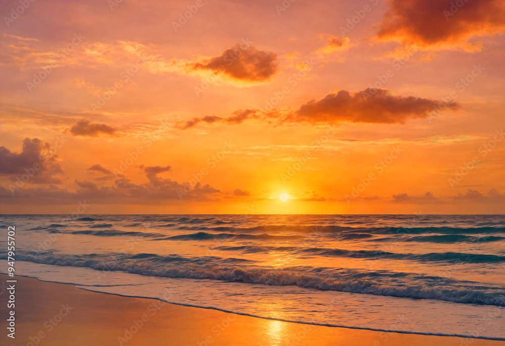Sunset Magic on a Quiet Ocean