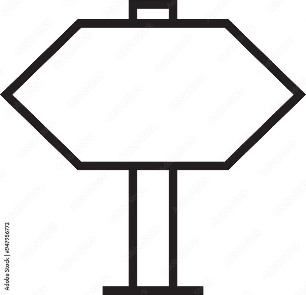 Fototapeta premium Traffic Road Sign Blank Signage Icon 