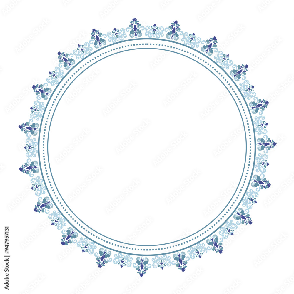 Floral Wreath pattern, Ikat motifs geometric floral, Flower frame vector classical luxury ornament for greeting card, textile, wall art, islamic, Round ornament, color metallic border Floral Wreath pattern, Ikat motifs geometric floral, Flower frame vector classical luxury ornament for greeting card, textile, wall art, islamic, Round ornament, color metallic border