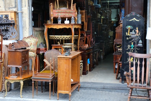 Antique shop in Jaffa district of Tel Aviv, Israel