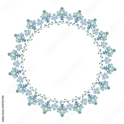 circle of flowers