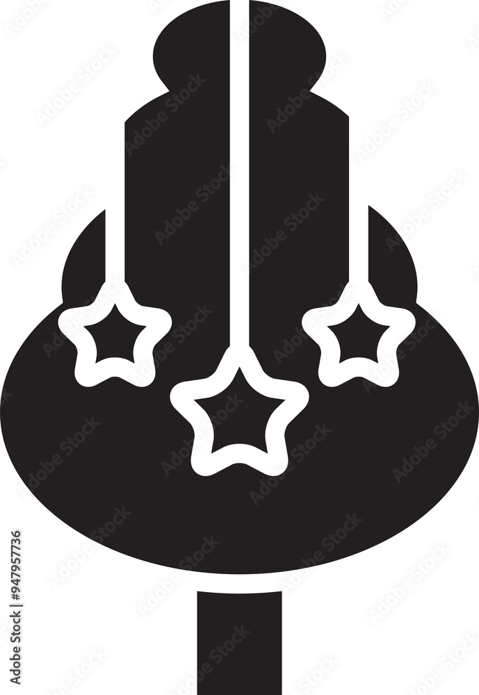 Fototapeta premium Christmas Tree Icon Illustration