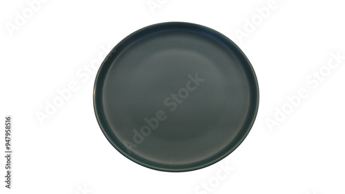 black plate for food transparent background