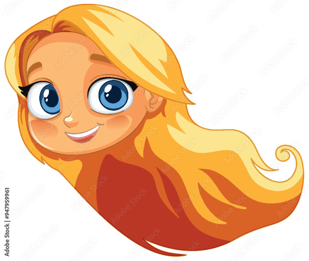 Fototapeta premium Smiling Girl with Blonde Hair