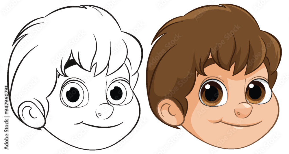 Smiling Boy Vector Illustration Smiling Boy Vector Illustration