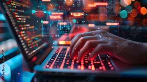 Developer s Hands Coding on...