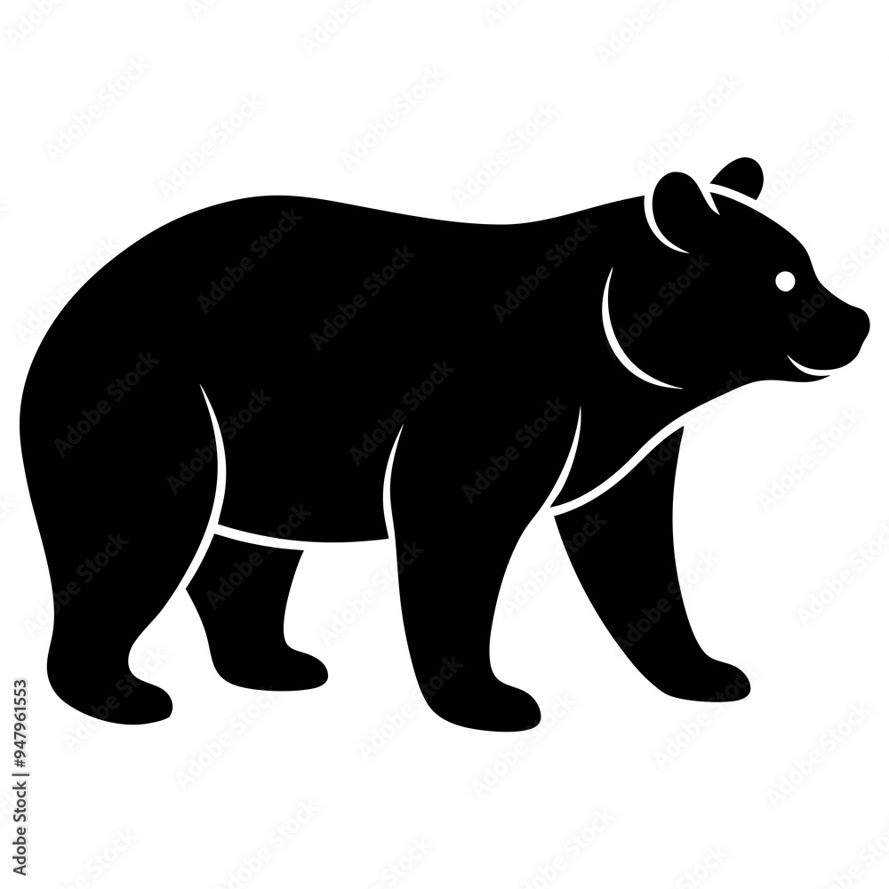 Bear Silhouette Black Vector Bear Silhouette Black Vector