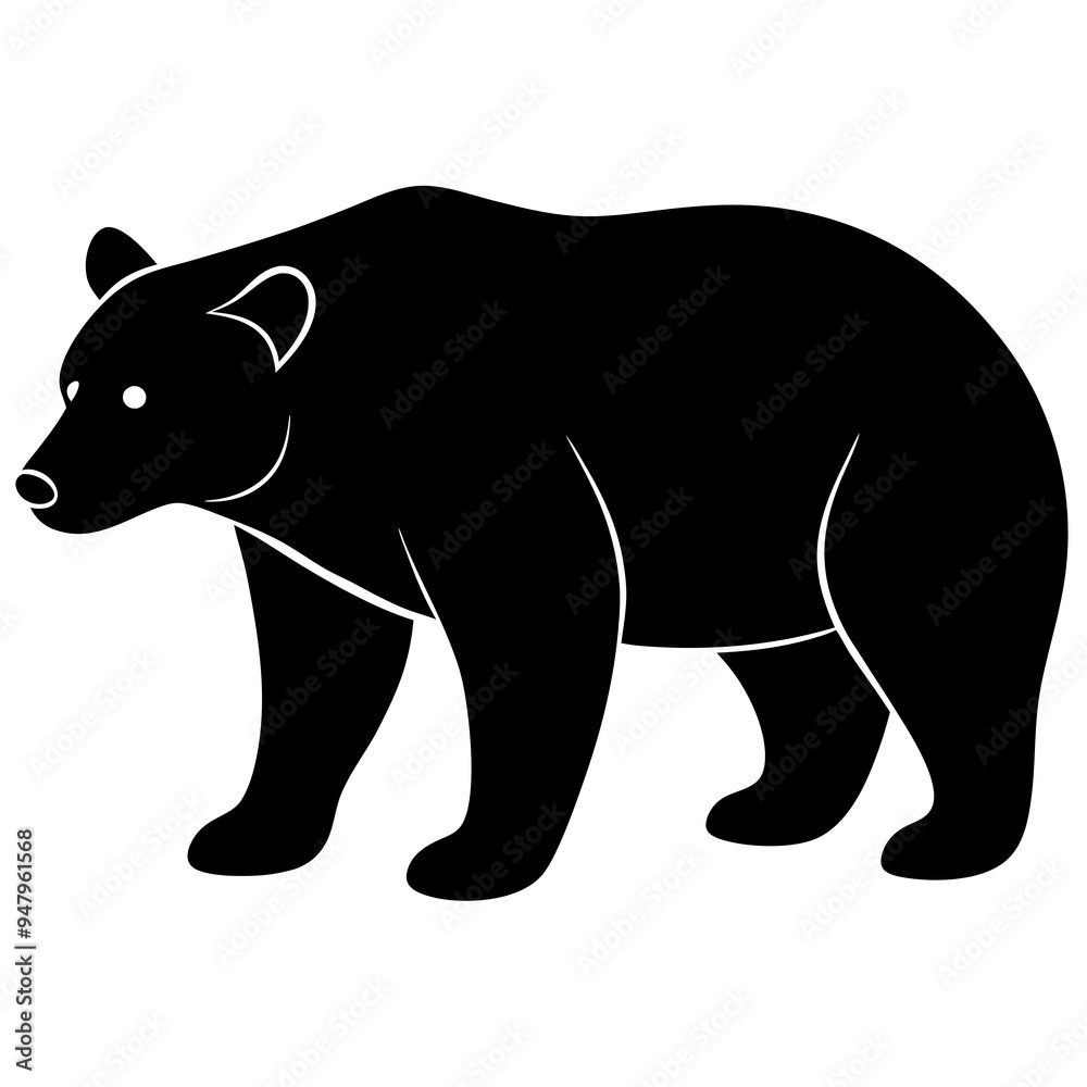 Bear Silhouette Black Vector Bear Silhouette Black Vector