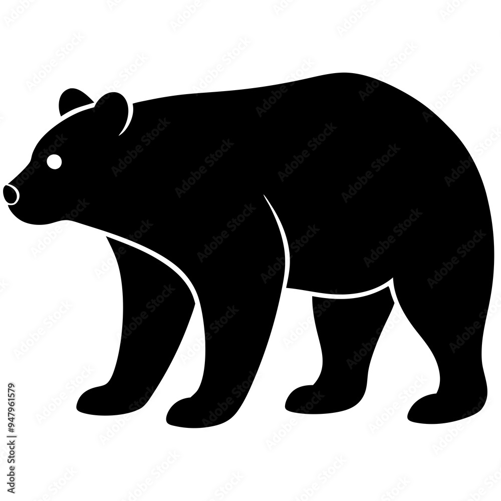 Bear Silhouette Black Vector Bear Silhouette Black Vector