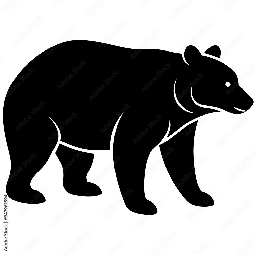 Bear Silhouette Black Vector Bear Silhouette Black Vector