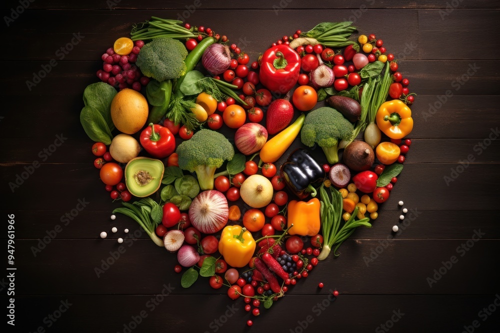 Vegetable fruit food arrangement. Vegetable fruit food arrangement.