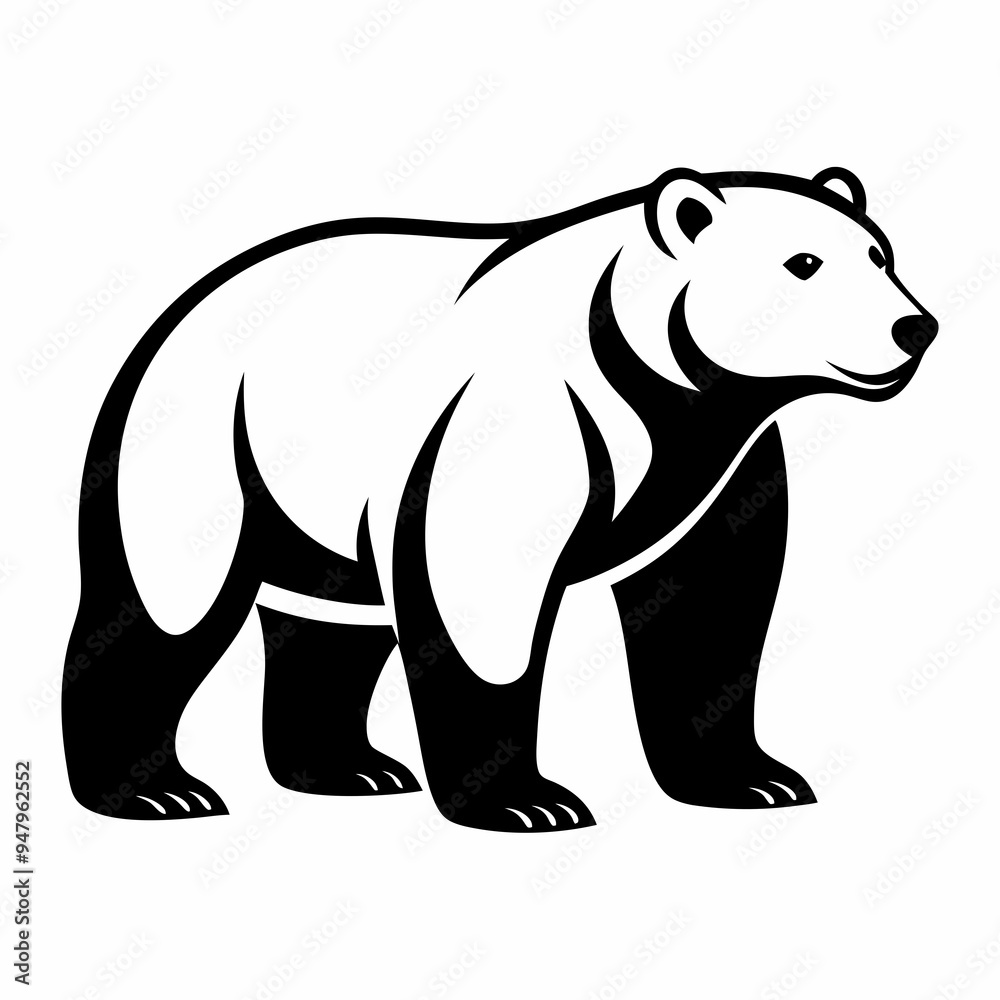 Bear Silhouette Black Vector