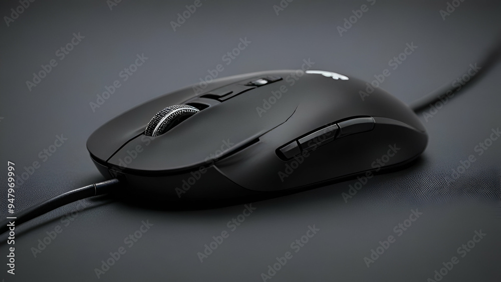 Close up shot of a computer mouse Computer Mouse on table gray Background,
Close up shot of a computer mouse Computer Mouse on table gray Background,