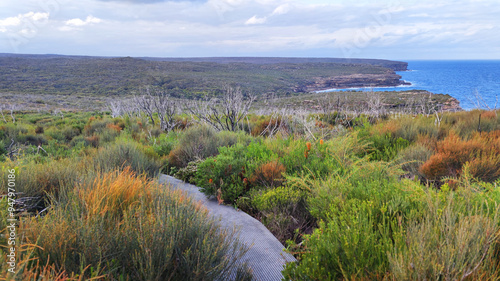 Photography Royal national park is nature of cliff with ocean at Royal national park coastal walk in Sydney NSW Australia - Footage Landscape Nature travel track from Wattamolla
