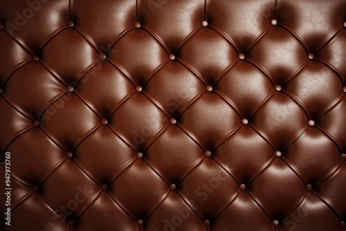 Luxurious brown leather upholstery texture